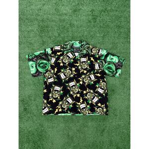 Prada x Universal Studios Frankenstein Thunder Rose Shirt Green Black Size 2XL